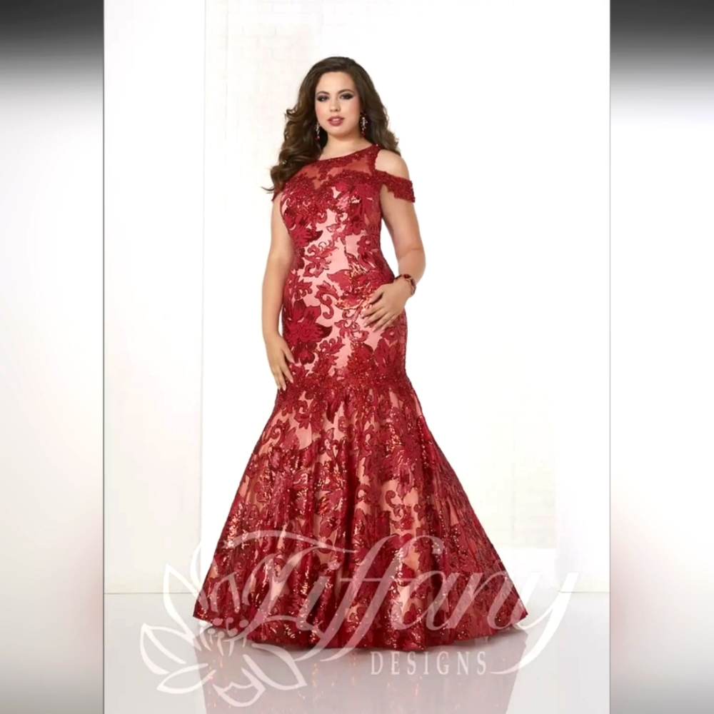 Designer dress by Tiffany Designs